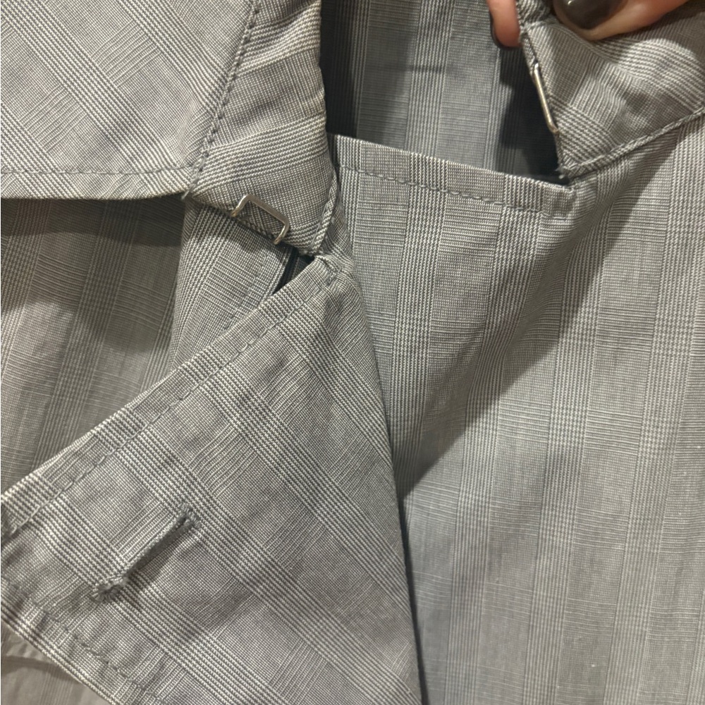 Calvin Klein Double Breasted Cotton Buckle Waist Trench Coat - Picture 6 of 17